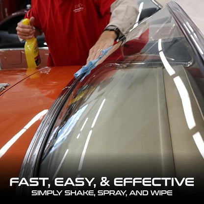 Formula 1 Glass Cleaner with Rain Repellent - Windshield Cleaning Spray for Streak-Free Finish, Improve Visability in Rain, S