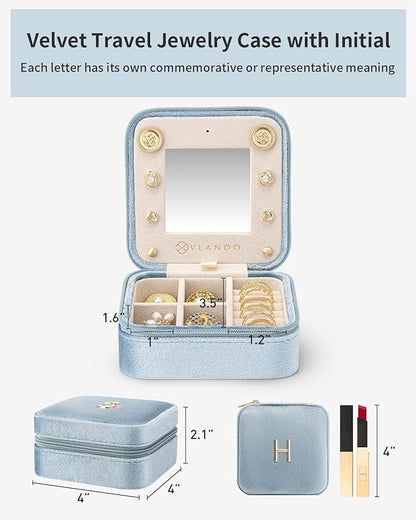 Vlando Jewelry Case for Girls Womens Fashion, Pink Jewelry Box Travel Must Haves, Jewelry Box for Girls, Small Travel Jewelry