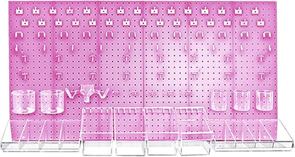 Azar Displays 900988-PNK 125-PIECE PEGBOARD ORGANIZER KIT (2-24""X 24"")", Pink