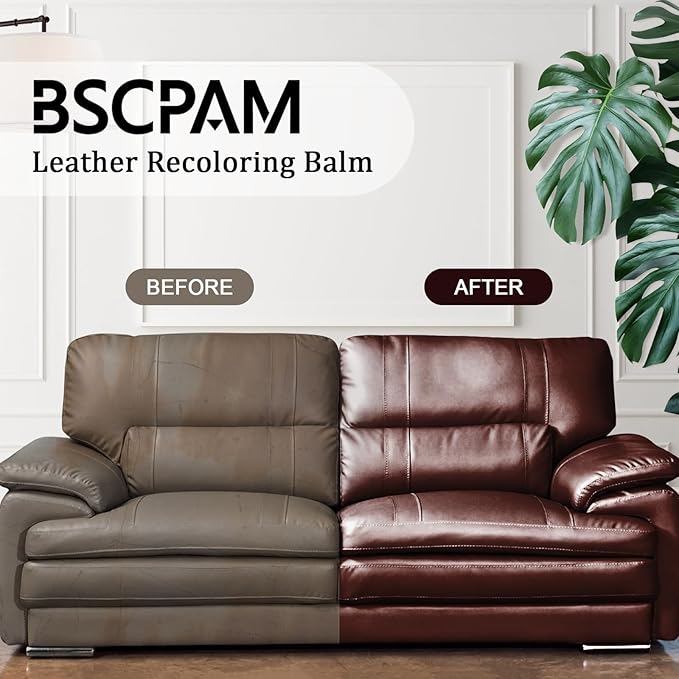 12oz Leather Recoloring Balm & 3.4oz Mink Oil Leather Conditioner kit,Dark Gray Leather Color Repair Kits for Couches, Leathe