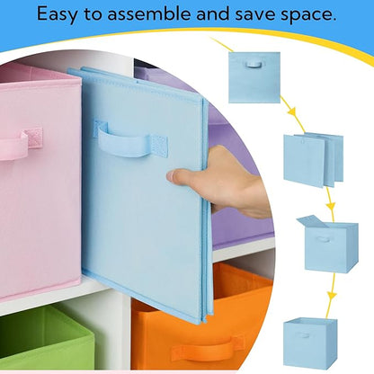 Cupic Cupid 13 Inch Storage Cube, Fabric Cube Storage Bin with Handles, Storage Cube Organizer for Clothes and Toys, Collapsi