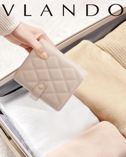 Vlando Travel Jewelry Case,Portable Jewelry Organizer Storage Book with Clear Zipper Velvet Jewelry Pouch Bag Gifts for Trave