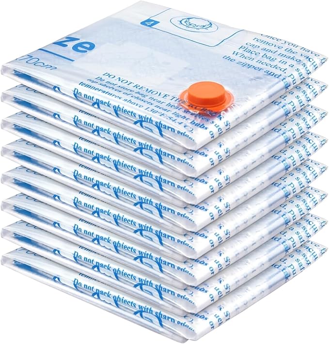 MEIQIHOME Vacuum Storage Bags, Space Saver Sealer Bags,Vacuum seal bags for clothing, Pillows, Comforters, Blankets, Bedding,