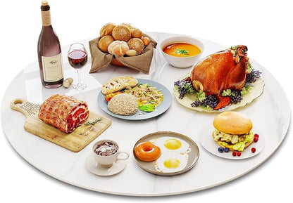 31.5" Lazy Susan Turntable – 360° Sinteredstone Silent Anti-Slip Turntable, Table Top Centerpiece for Kitchen, Pantry, Spice 