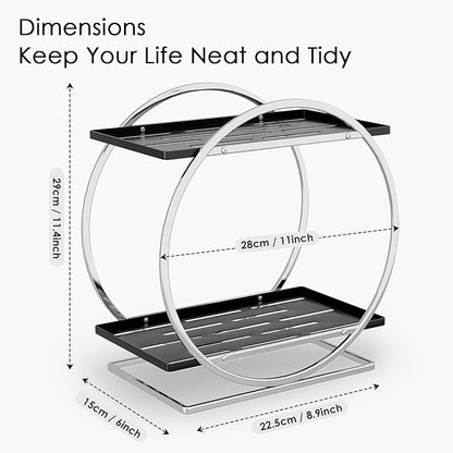 Perfume Organizer for Dresser and 2 Set Magnetic Shelf for Fridge