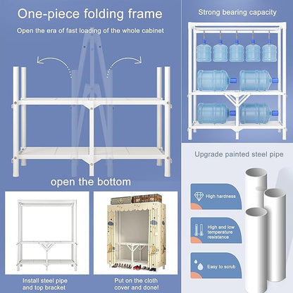 Portable Wardrobe Closet For Hanging Clothes, Installation-free Wardrobe, One-piece Folding Design,closet Organizer System,wa