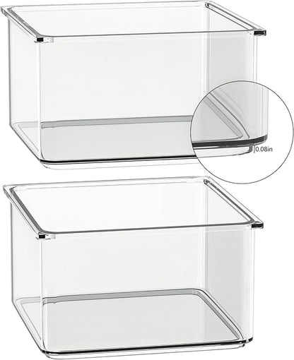 Hudgan 24 Pcs Small Drawer Organizer BinsSet, Stackable Drawer Divider Trays for Makeup Vanity, Bathroom, Office Desk, Straig