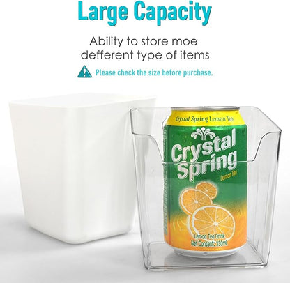 G.CORE Large Grid Wall Bins - 6Pack Clear Gridwall Accessories Hanging Cups with Back Hooks - Plastic Grid Wall Panels Organi