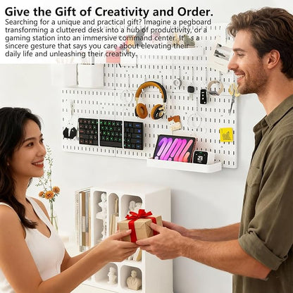 Black Pegboard Combination Kit, Wall Organizer Pegboard, Modular Hanging, Peg Boards and Accessories Modular Hanging, Garage 