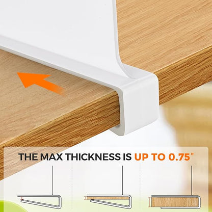 JOY DECOR 12 Pack Acrylic White Shelf Dividers for Closets Organizer and Storage Adjustable Vertical Wood Shelf Closet Separa