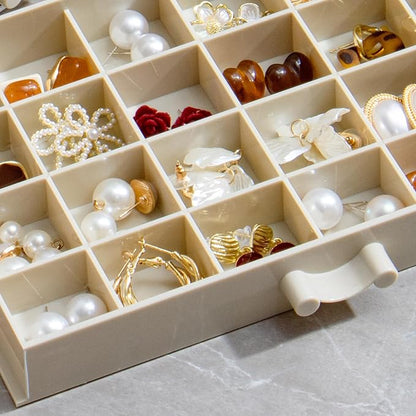 YUFONG Earring Storage Box Organizer, Acrylic Jewelry Storage Box Holder 5 Drawers Transparent Jewelry Display Stand with 120