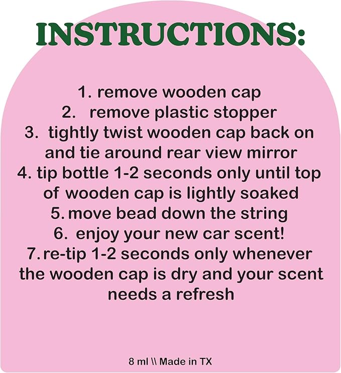 COOLGIRLCANDLES Hawaiian Sunset Car Air Freshener with Hanging Fragrance Oil Diffuser for Essential Oils, Long Lasting Aromat