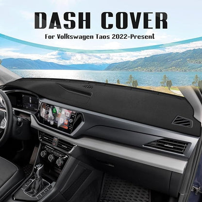 FIILINES Dash Cover for 2022-2024 Volkswagen Taos S SE SEL (NOT for 2025), Dashboard Mat Accessories Dash Cover Sunshade Nons
