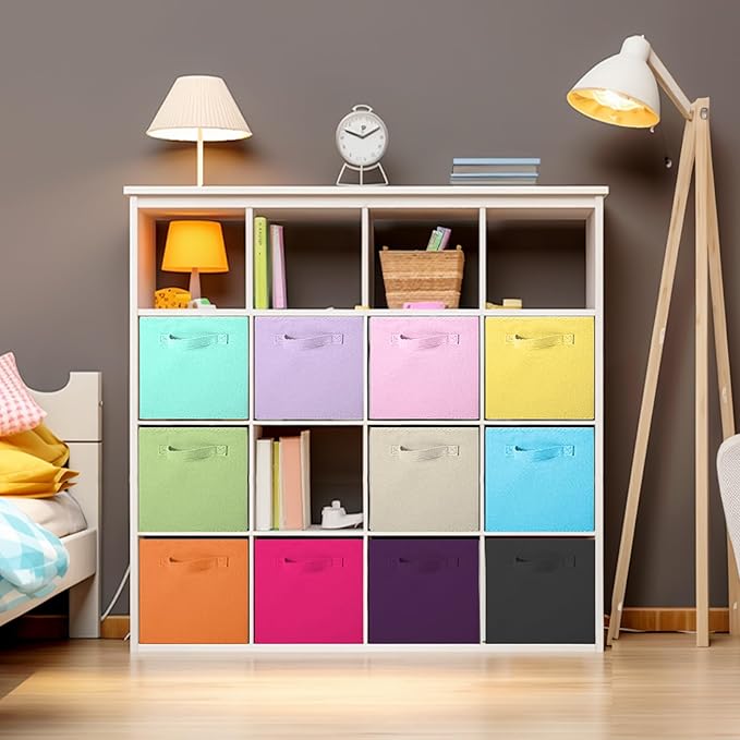 ShellKingdom Storage Bins, Foldable Fabric Storage Cubes And Cloth Organizer Drawer For Closet And Toys, 13 X 13 X 13 INCH, 2