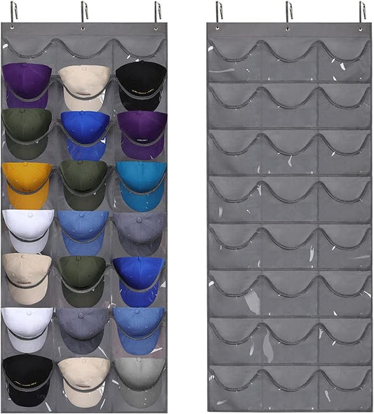 Dofilachy Hat Rack - Hat Organizer - Hat Racks for Baseball Caps, Visible Hat Holder - Baseball Cap Rack for Wall Door with 3