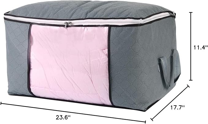 combocube 4 Pack Comforter Storage Bag and 3 Pack Clothes Storage Bins