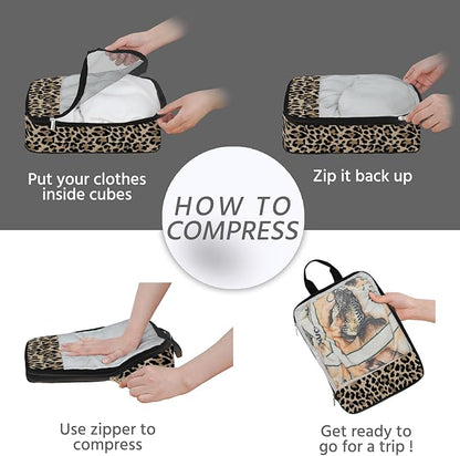7 Pcs Compression Packing Cubes for Travel, Waterproof Suitcase Luggage Backpack Organizer with Toiletry Bag Travel Essential