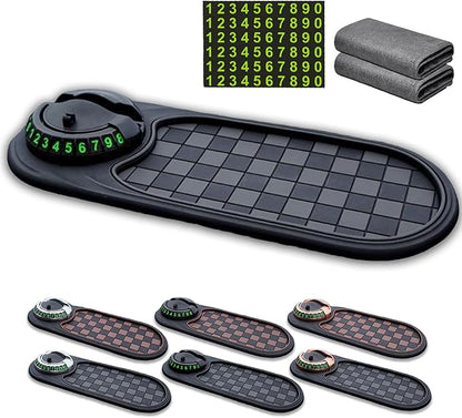 RJDJ Multifunctional Car Anti-Slip Mat, 360° Rotatable 4-in-1 Mobile Phone Stand On-Board Anti-Slip Pad, Car Dashboard Suppor