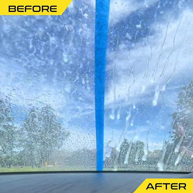 Formula 1 Glass Cleaner with Rain Repellent - Windshield Cleaning Spray for Streak-Free Finish, Improve Visability in Rain, S