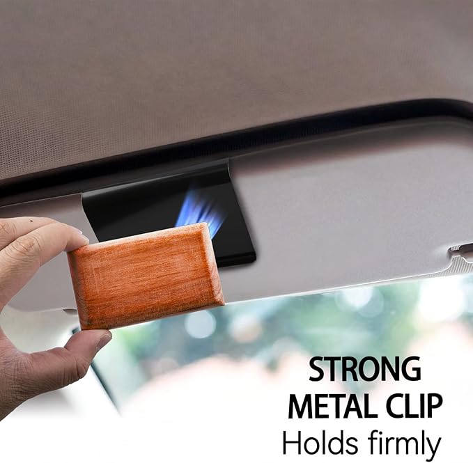 Car Air Freshener Visor Clip Compatible with Drift Car Air Freshener, Auto Accessories, Vehicle Sun Visor Metal Clip, Black, 