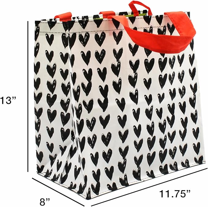 Earthwise Reusable Grocery Shopping Bags Extremely Durable Multi Use Large Stylish Fun Foldable Water-Resistant Totes in Spri
