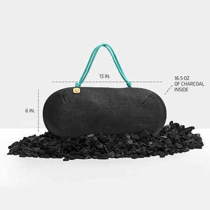 Car Air Freshener - Lasts 365+ Days No Chemicals 100% Activated Bamboo Charcoal Fragrance-Free Deodorizer, Natural Auto Odor 