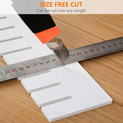 8Pcs Drawer Dividers, 12.6" x 2.76", Thick, DIY Organizer Separator, Large Adjustable Dresser Drawer Organizer for Clothes, B