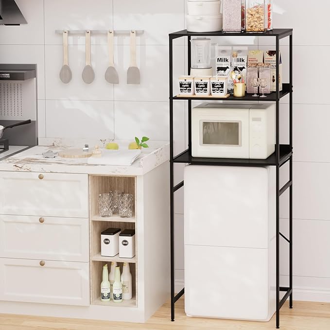 Mini Fridge Shelf Mini Fridge and Microwave Stand Over Mini Fridge Storage Rack 3 Tier Microwave and Fridge Stand Suitable fo