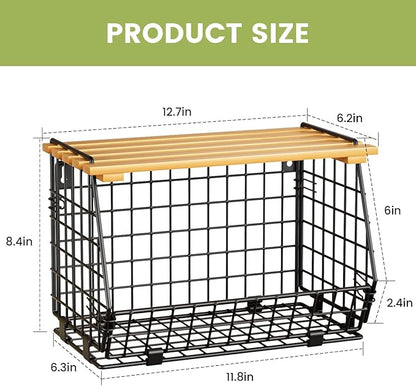 Wire Fruit Basket for Kitchen Storage: Hanging and Counter Basket for Vegetable Produce - Potato and Onion Storage for Pantry