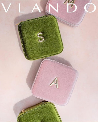 Vlando Preppy Stuff for Teen Girls, Girls Jewelry Box, Teen Girl Chid Gifts Trendy Stuff, Monogrammed Gifts Travel Jewelry Ca