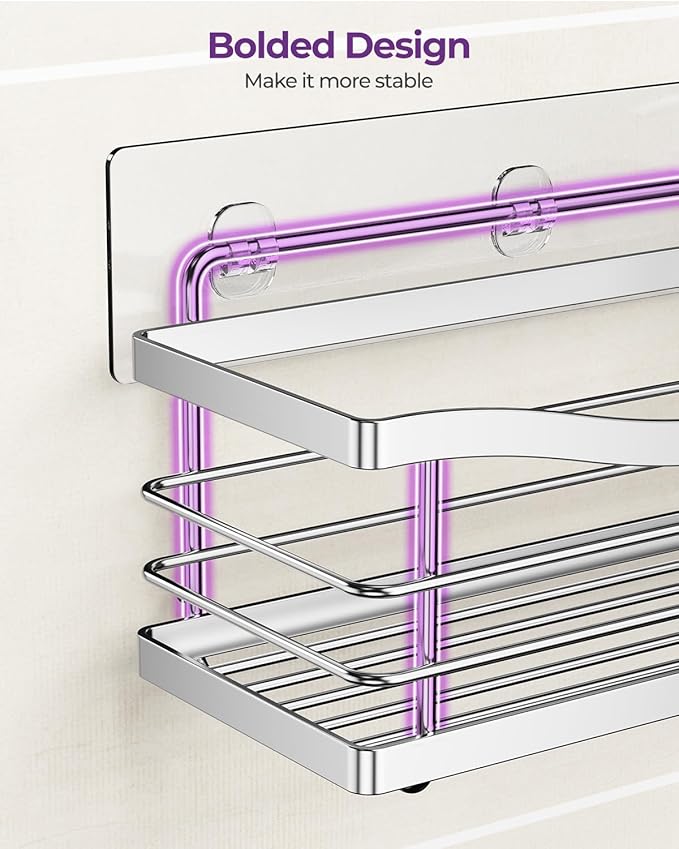 ODesign Shower Caddy 3 Pack-Shower Organizer Shelves Rack Rustproof SUS304 Stainless Steel for Bathroom Storage&Kitchen-No Dr