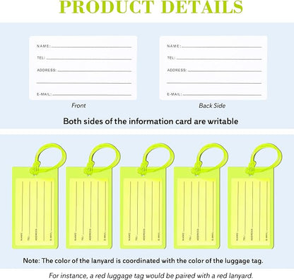 100 Pack Luggage Tags for Suitcases, Airplane Travel Essentials for Flying, International Travel Must Haves, and Luggage Acce