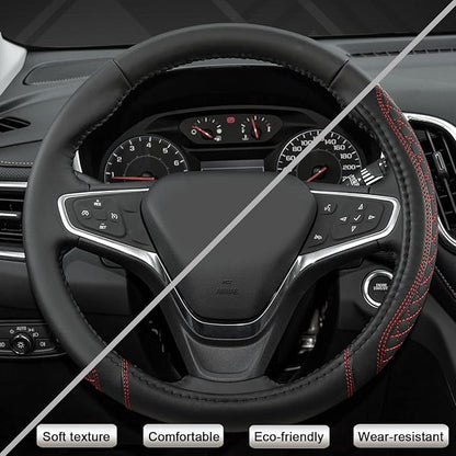 West Llama Customized Auto Car Steering Wheel Cover for Chevy Silverado,Tahoe,Equinox,Traverse,Trailblazer,Colorado (Diamond 