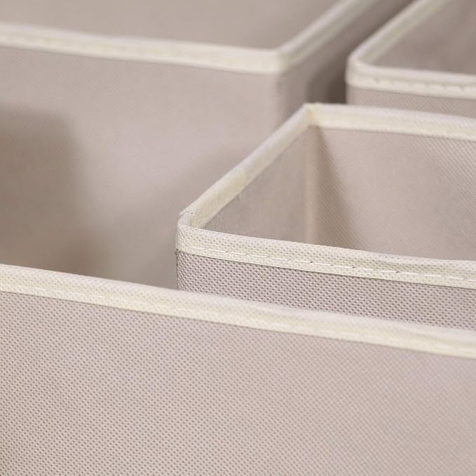DIOMMELL 9 Pack Foldable Cloth Storage Box Closet Dresser Drawer Organizer Fabric Baskets Bins Containers Divider for Baby Cl