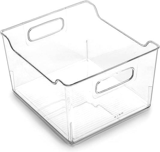 BINO | Clear Storage Organizer | THE LODGE COLLECTION | Containers for Organizing with Handles| Pantry & Kitchen Organization