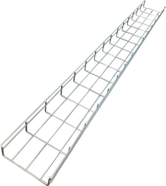 Kable Kontrol Cable Tray- 5 Feet Long - 6" Width, 2” Depth – Wire Mesh Tray Cable Management Rack Cords Organizer Cable Baske