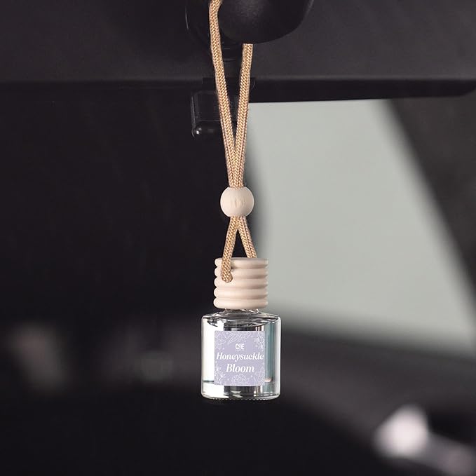 C&E Craft Co Hanging Car Air Freshener Diffuser 2 Pack, Long Lasting Fragrance Oil Car Freshener, Glass Bottle Auto Air Fresh