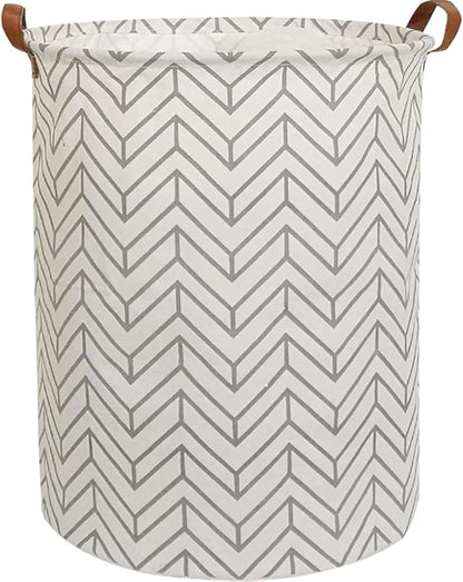 CLOCOR Large Round Storage Bin,Collapsible Storage Baskets, Dirty Laundry Hamper Baskets for Baby Boys and Girls, Office, Bed