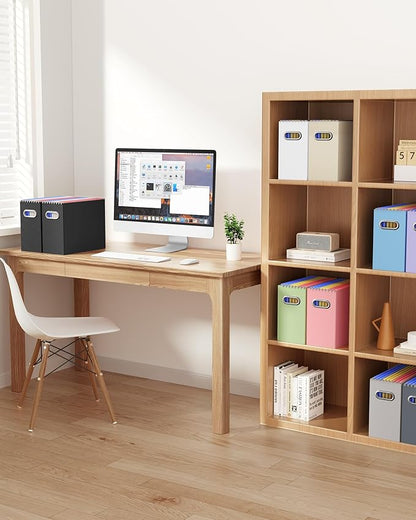 Oterri Cardboard File Organizer Box for Hanging File Folders Letter Size,File Box for Computer Desk,File Cabinet,Working Home