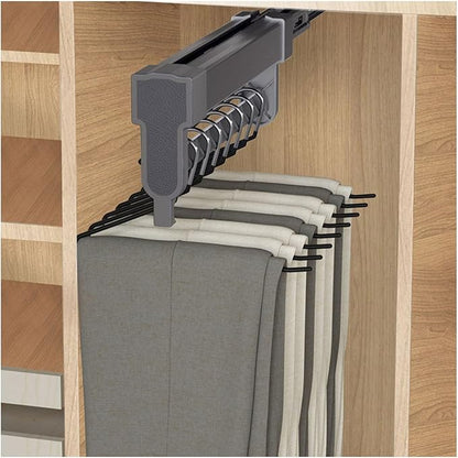 Pull Out Clothes Rail,Extendable Closet Rod Hanger,Space Saving Closet System for Wardrobe,for Closet,Pants Organizer(Color2,