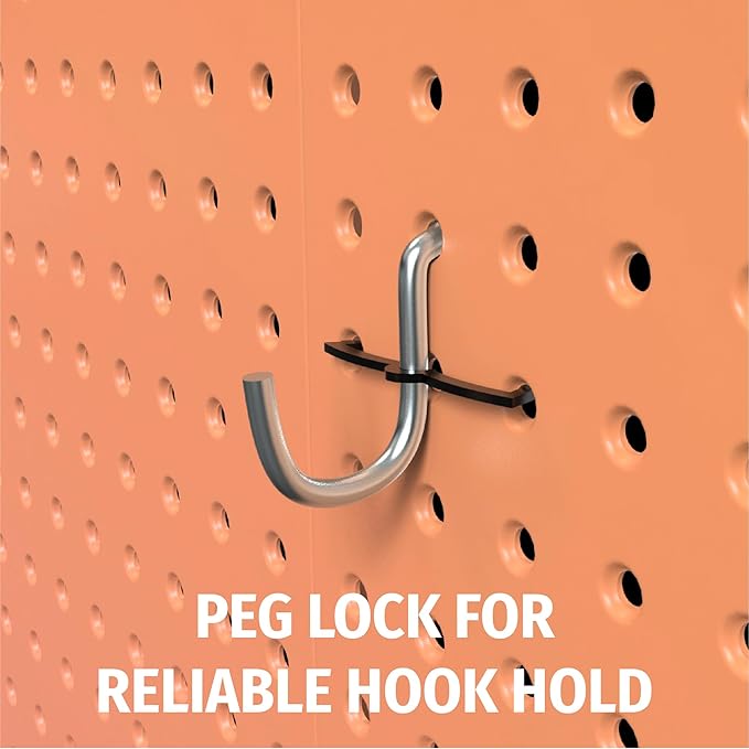 HUHOLE 88 Piece Pegboard Hooks Assortment Kit with Pegboard Bins Garage Tool Organizer Set Fits 1/8 and 1/4 Inch Peg Board Ac