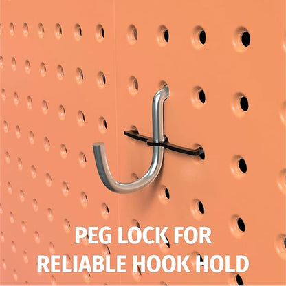 HUHOLE 88 Piece Pegboard Hooks Assortment Kit with Pegboard Bins Garage Tool Organizer Set Fits 1/8 and 1/4 Inch Peg Board Ac