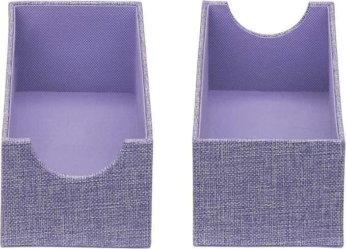 Household Essentials 2-Pack of Drawer Organizers, Sturdy Chipboard With Soft Polyester Cover, Handy and Fashionable Organizat