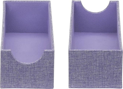 Household Essentials 2-Pack of Drawer Organizers, Sturdy Chipboard With Soft Polyester Cover, Handy and Fashionable Organizat