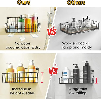 4 Set Extra Large Hanging Wall Wire Baskets, Hanging Wall Mount Storage Baskets, Metal Hanging Wire Basket for Organizing and