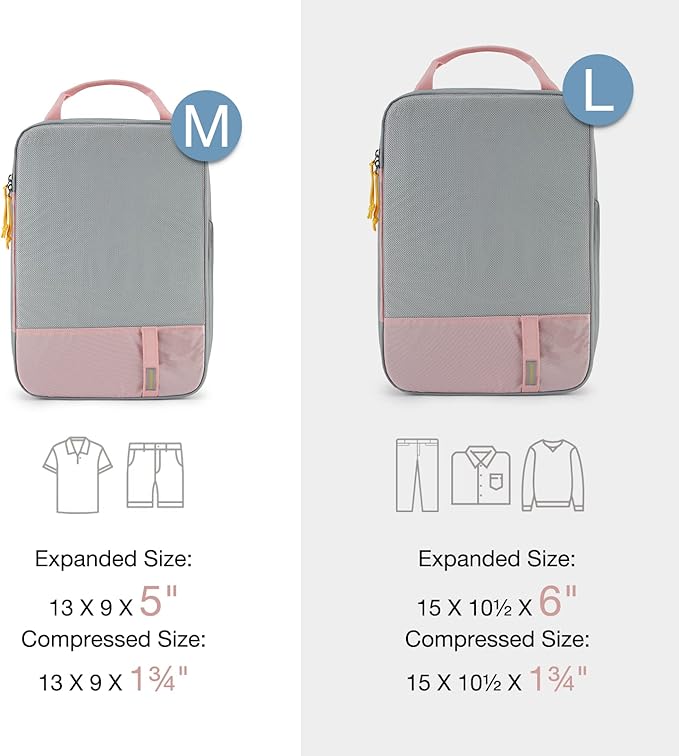 BAGSMART 6 Set /4 Set/2 Set Compression Packing Cubes for Travel, Lightweight Luggage Organizer Bags, Durable Space Saver Bag