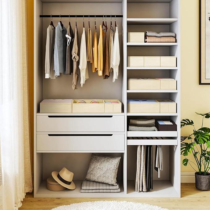 DIMJ Drawer Organizer Clothes, 15 Pack Dresser Organizer, Foldable Closet Organizers and Storage, Fabric Dresser Bins, Drawer