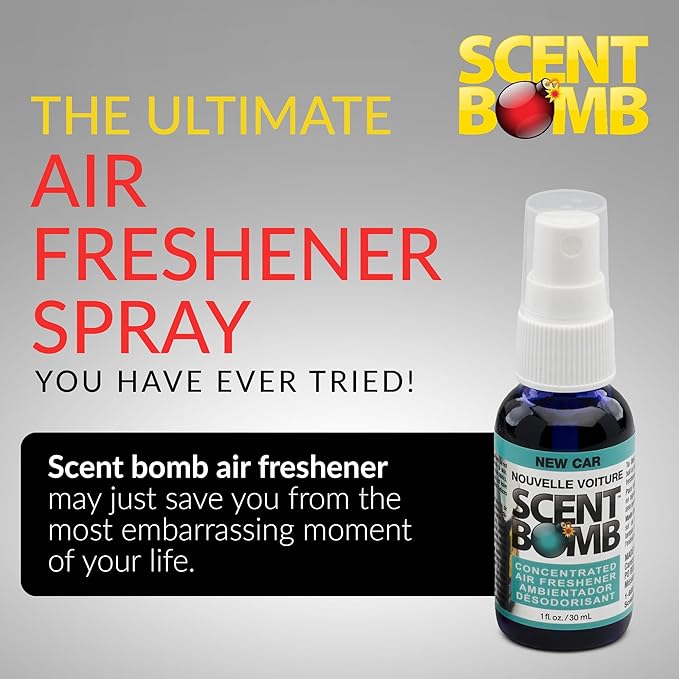 Scent Bomb Air Freshener Spray, Long-Lasting Odor Eliminator - Effective Deodorizer for Home & Car, Fresh Room Spray for Kitc
