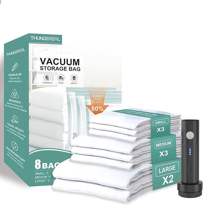 Travel Vacuum Storage Bags with Electric Pump, Multiple Combinations Travel Packing Bags for Luggage and Suitcase, Carry-on S