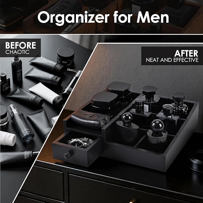 Forest Angle Organizer for Men,Bathroom Countertop Organizers,Perfume Organizer,Cologne Organizers,Bathroom Storage,Perfume S
